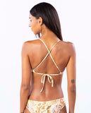 Rip Curl Womens Playa Bella Xback Tri Bikini Top - Yellow
