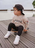 LT Little Boys PUNK Pullover Hoodie - Brown