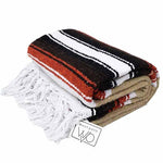 West Path Autumn Earth Baja Diamond Beige Mexican Blanket