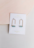 Jax Kelly Gold Drop Earrings - Amazonite