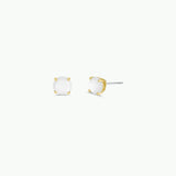 Jax Kelly Round Mother of Pearl Gemstone Gold Earrings