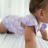 Coco Moon Bamboo Flutter Sleeve Onesie - Shell Pop