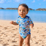 Coco Moon Big Blue World Bamboo Onesie