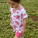Coco Moon Short Sleeve Top and Short Set - Hibiscus Kiss