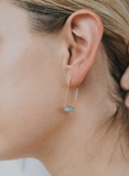 Jax Kelly Gold Drop Earrings - Amazonite