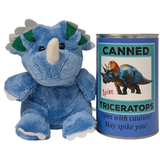 Spike the Canned Triceratops Dinosaur Plush w/Funny Jokes