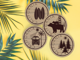 California Dreamin' Wooden Coasters