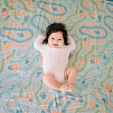Coco Moon Lei Stand Throw Blanket