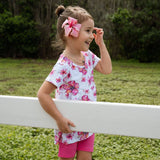 Coco Moon Short Sleeve Top and Short Set - Hibiscus Kiss
