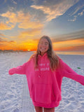 I Am Just Happy To Be Here Embroidered Pullover Hoodie
