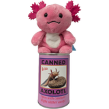 Canned Axolotl | Stuffed Animal Plush w/Jokes | Unique Gift