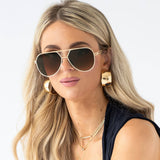 TopFoxx Untangled X Emily - Tangle Free Aviator Sunglasses