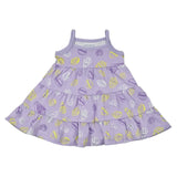 Coco Moon Bamboo Ruffle Tier Dress - Shell Pop