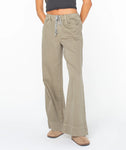 ROXY Womens Finley Wide-Leg Pants- GVT