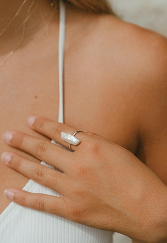 The Salty Gem Biwa Pearl Ring