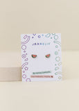 Jax Kelly Kids Watermelon Enamel Flat Back Earrings