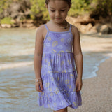 Coco Moon Bamboo Ruffle Tier Dress - Shell Pop