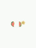 Jax Kelly Kids Watermelon Enamel Flat Back Earrings