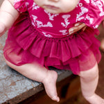 Coco Moon ʻŌhiʻa Lehua Flutter Sleeve Tutu Onesie