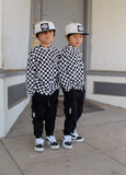 LT Little Boys L/S UPF 35 Tech Shirt - Checkered