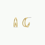 Jax Kelly Illusion Double Hoop - Gold Earrings