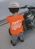 LT Little Boys Fast Makes Me Happy S/S Tee - Orange