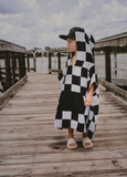 LT Checker Poncho Hooded Towel