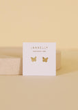 Jax Kelly Gold Butterfly Stud Earrings