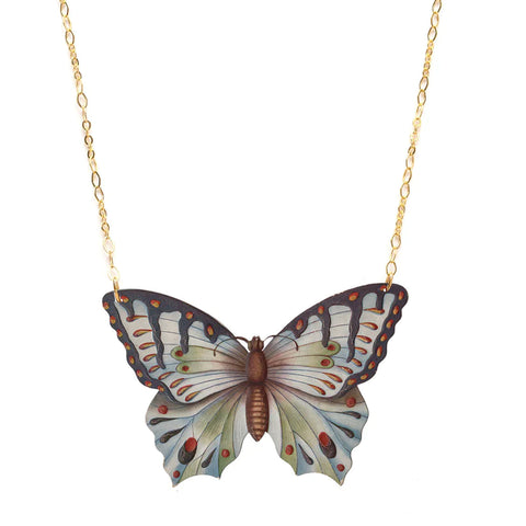 Amano Studio Lilac Grey Butterfly Necklace