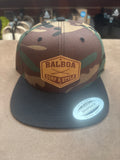 BSS Newport Beach Leather Logo Flatbill Snapback Hats