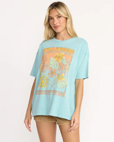 Billabong Womens Daylight Blooms Boyfriend Fit Tee