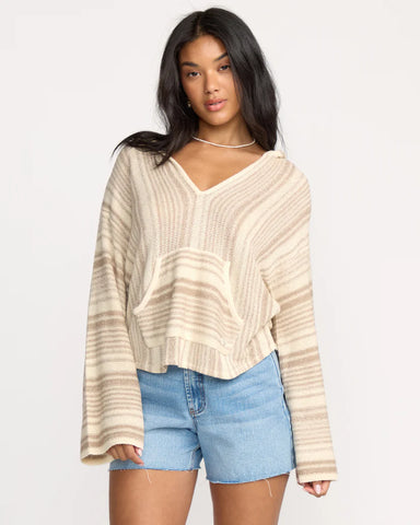 Billabong Womens Baja Beach Hooded Sweaters - Cobblestone