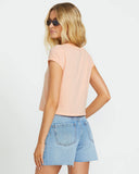 Billabong Womens Daily Knit Tees - Peach Kiss
