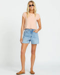 Billabong Womens Daily Knit Tees - Peach Kiss