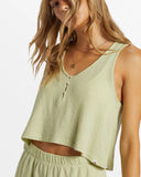 Billabong Womens Harbor Boxy Tank - Avocado