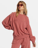 Billabong Womens Palmin Kendal Crewneck Sweatshirt - Red Clay