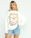 Billabong Womens Ride In Oversized Sweatshirt- Salt Crystal