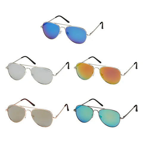 Blue Gem 7905 Color Lens Aviators Adult Sunglasses