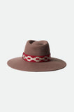 Brixton Supply Co. Joanna Felt Hat- Twig/Scarlett Red