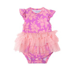 Coco Moon Sunrise Blooms Flutter Sleeve Tutu Onesie