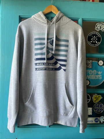 BSS Folded Pullover Hoodies - Heather Grey