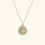 Get Back Gold Coin St. Christopher Necklace