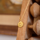Get Back Gold Coin St. Christopher Necklace
