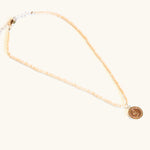 Get Back St. Christopher Beaded Choker Necklace- Nude Beach