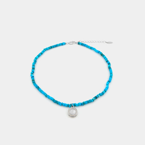 Get Back St. Christopher Crystal Coast Beaded Choker Necklace