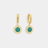 Get Back St. Christopher Gold Huggie Hoop Earrings