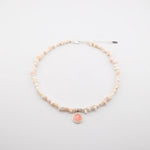 Get Back St. Christopher Island Girl Beaded Choker Necklace- Melon/Blush