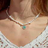 Get Back St. Christopher Moonlit Drift Beaded Choker