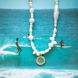 Get Back St. Christopher Moonlit Drift Beaded Choker