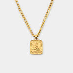 Get Back The Traveler Gold Rectangle Necklace